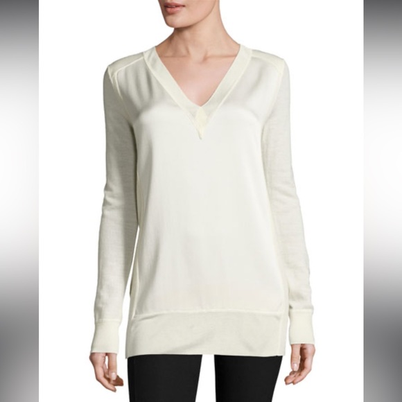rag & bone Sweaters Rag Bone Vivienne Satin Vneck Tunic Poshmark